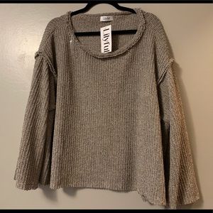 Oversized, off shoulder sweater